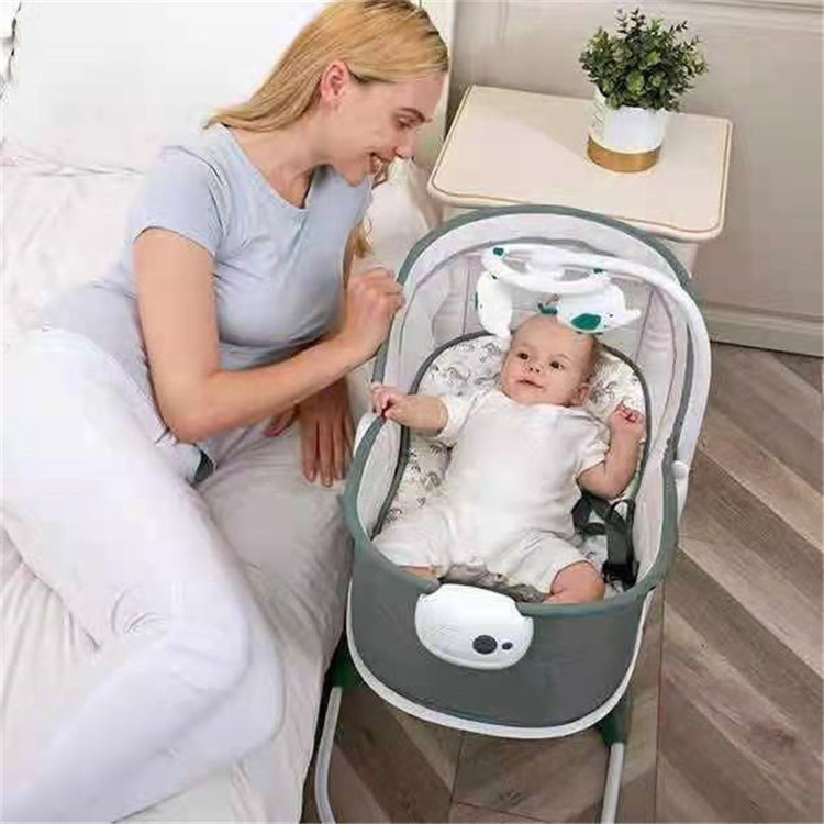 Picture of Baby Shaker electric vibration comfort Shaker can lift portable bedside bed newborn baby bed can sit and lie