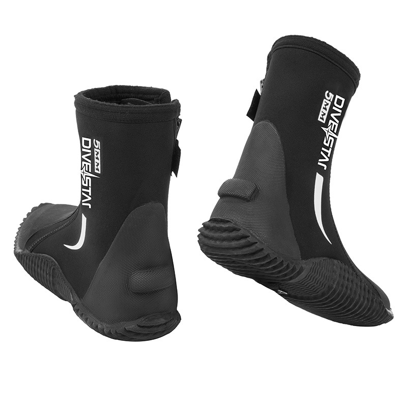 Picture of 5mm Diving Shoes for Men and Women, Anti-Cut, Non-Slip, Outdoor Snorkeling, Beach Surfing, Vulcanized Shoes, River Boots, High-Top Wading Shoes