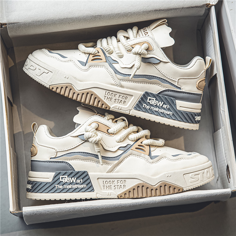 Internet Celebrity Popular Men's Shoes Summer 2025 New Versatile Thick-Soled Casual Flat Shoes Non-Slip Youth Sports Shoes