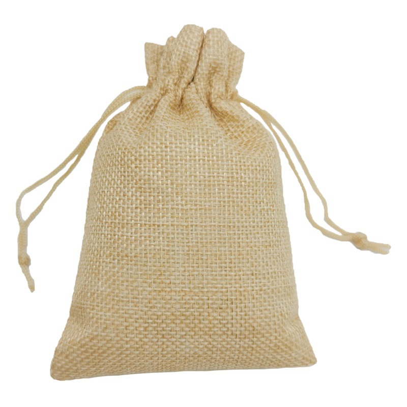 Drawstring Linen Bag Wholesale Beige Linen Bundle Pocket Blank Gift Bag Spot Storage Small Pocket