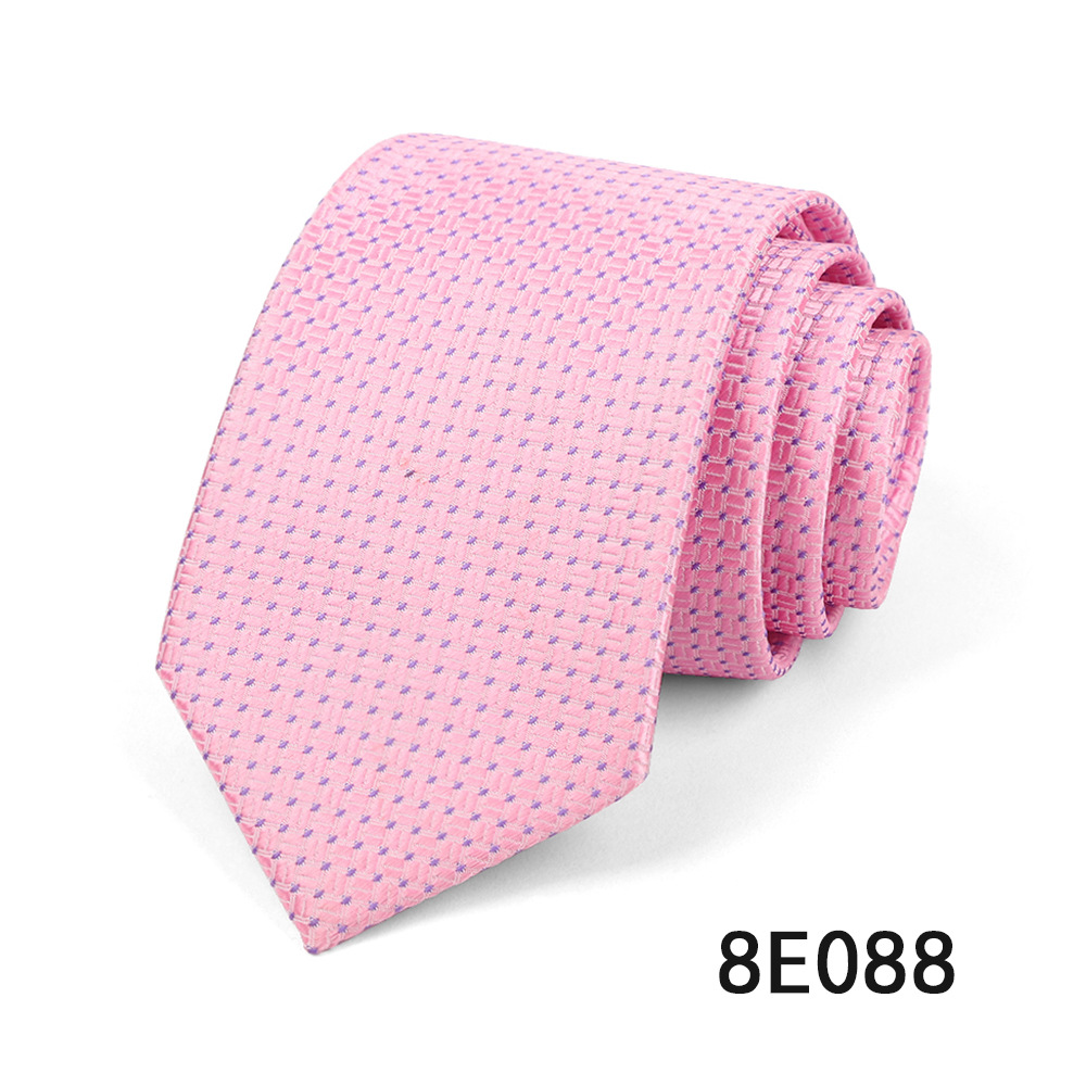 Picture of Men's Tie Business Casual Stripesd Tie 8cm Polyester Jacquard Embroider Print Tie Wholesale Formal Wear