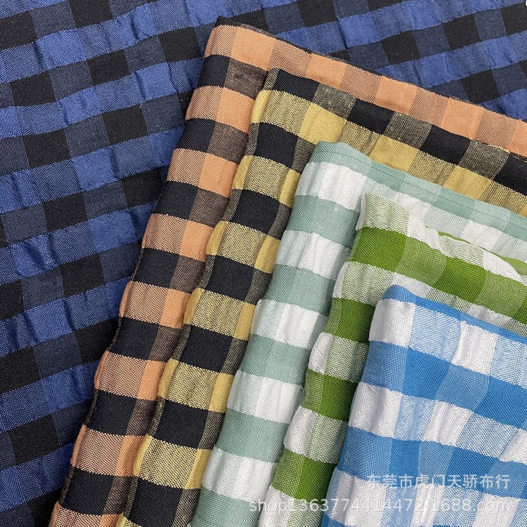Woven polyester bubble plaid woven bubble Plaid size spacing 1cm shirt jewelry fabric