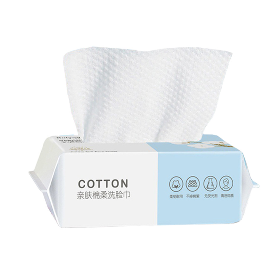Picture of Disposable Pure Cotton Thickened Face Wash Towel, Facial Cleansing Towel, Beauty Tissue, Cotton Soft Towel, Pull-Out Type Face Wash Towel