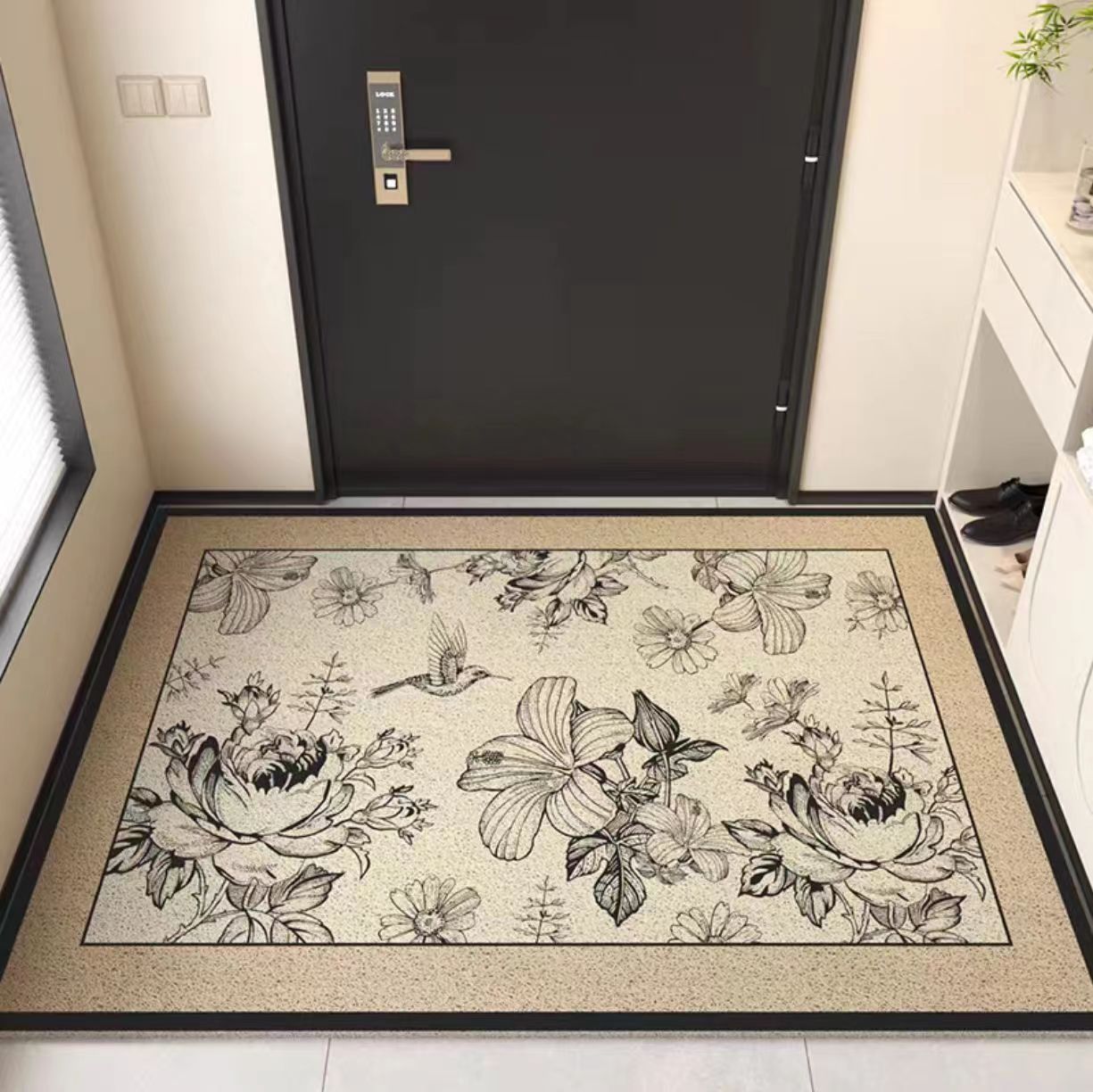 Picture of Silk ring floor mat entrance door entrance floor mat entrance floor mat carpet entrance entrance household anti-slip mat