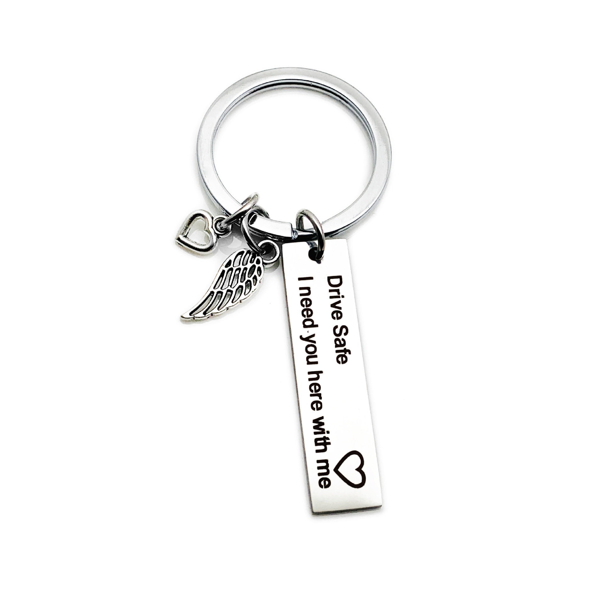 DIY keychain Drive Safe I need you here with me good Drive stainless steel