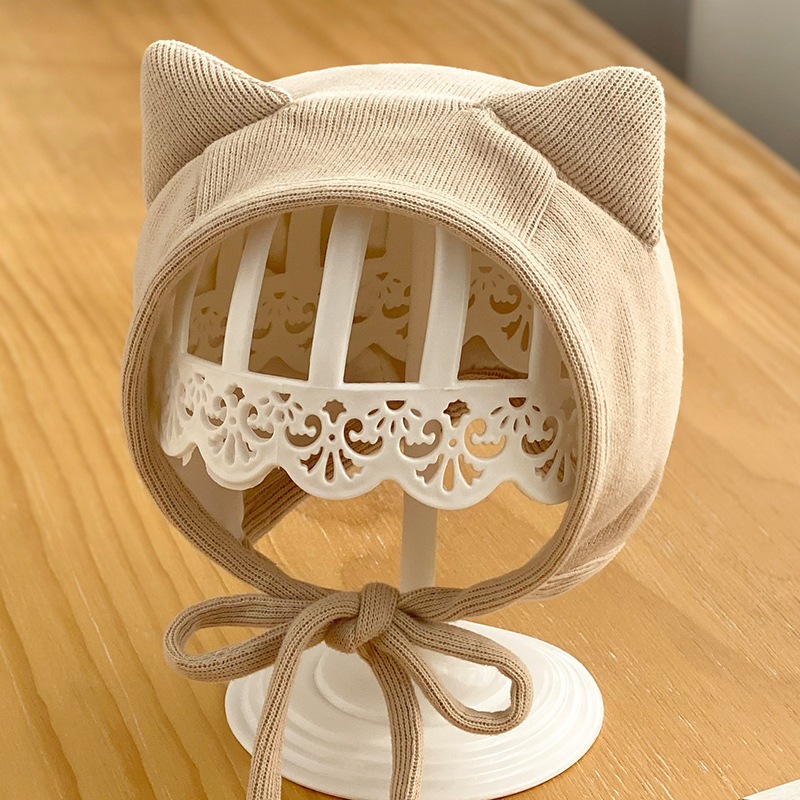 Picture of Baby Hat Spring and Autumn Baby Cute Super Cute Autumn and Winter Baby Ear Protection Newborn Female Baby Fetal Hat Boy