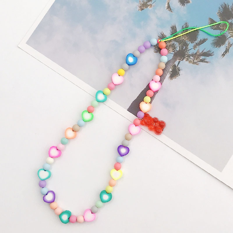 Picture of New soft pottery fruit series mobile phone chain diy mobile phone case acrylic five-pointed star mobile phone chain collection trend