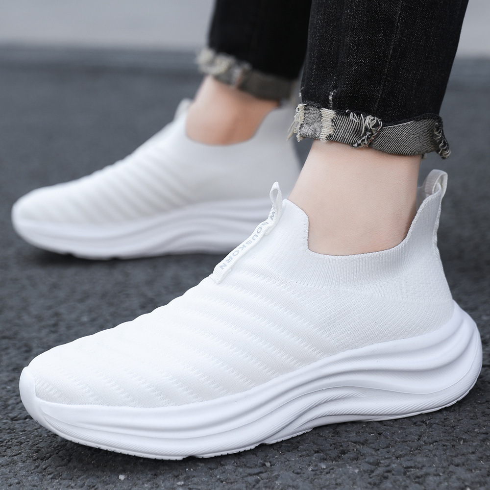Men's shoes new fly woven mesh breathable comfortable casual shoes outdoor daily running work foreign trade wholesale sneaker