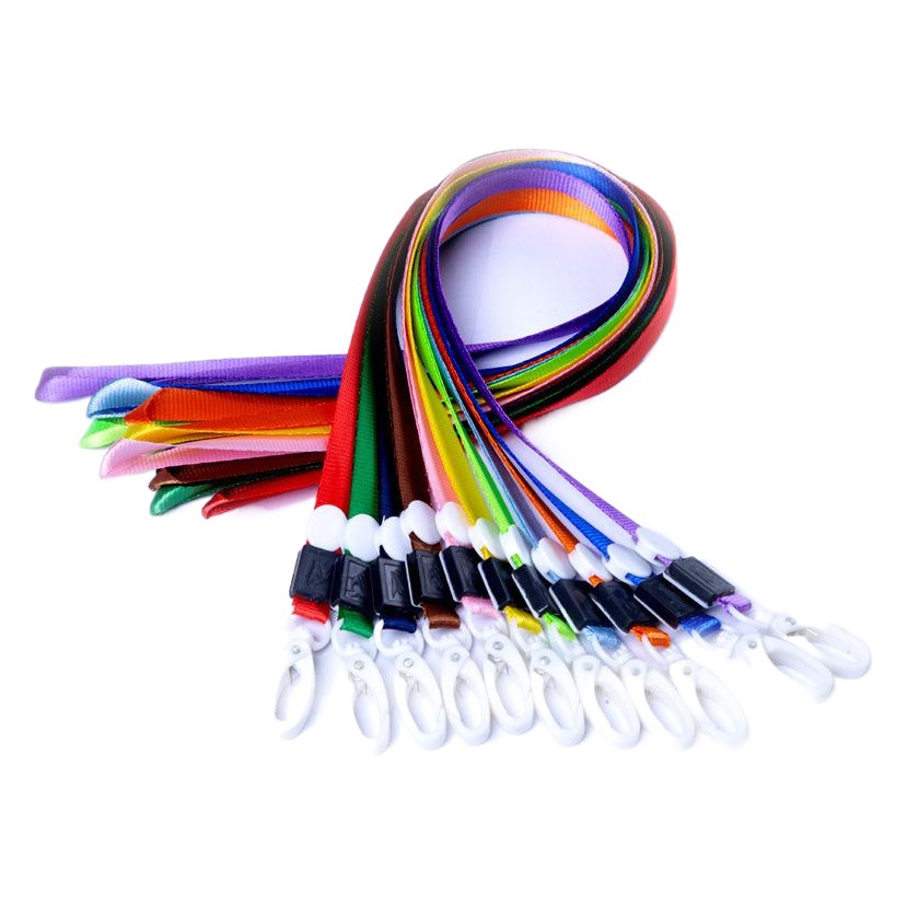 Picture of 1cm plastic hook lanyard badge badge work card card holder hanging rope printing logo student school card work card lanyard