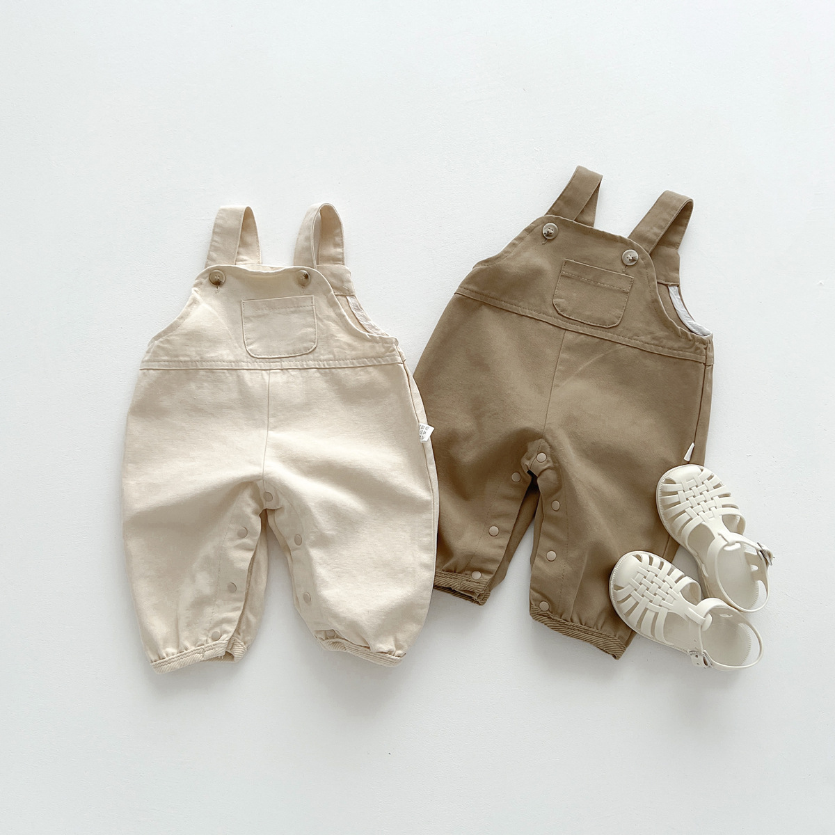 Picture of Korean style ins children's clothing spring and summer trendy matching boys and girls Baby Children's solid color Korean casual Children's overalls