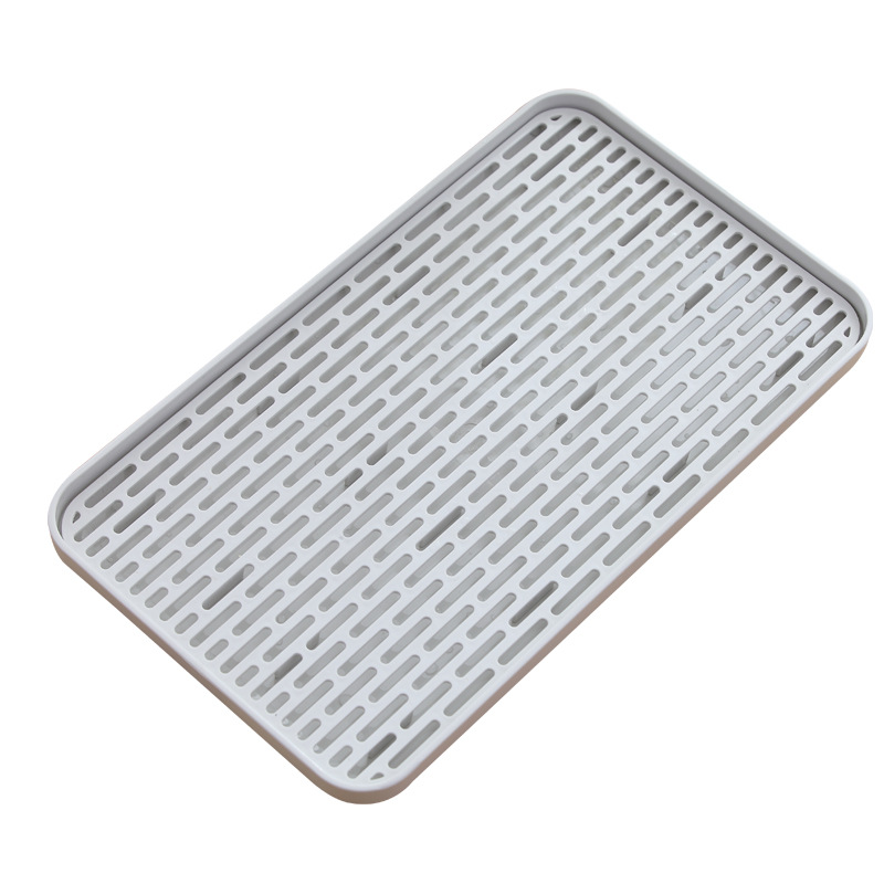 Picture of Creative Household Cup Drain Plate Double-layer Kitchen Fruit Plate Water Filter Tray Living Room Plastic Tea Cup Tea Plate