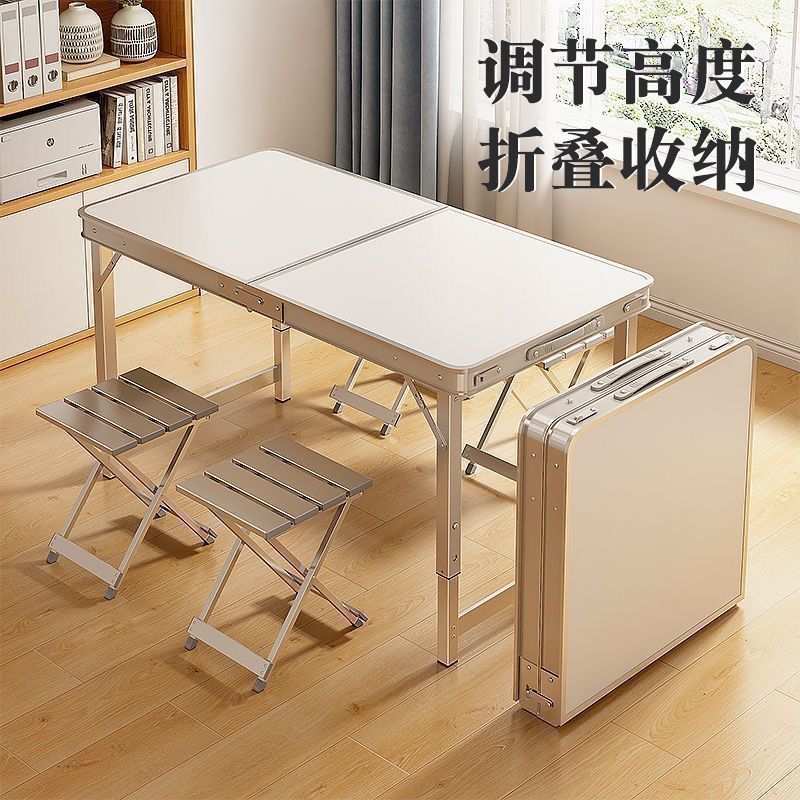 Outdoor night market folding table, aluminum alloy table, stall, street stall, small table, portable camping picnic table and chairs, Hemao