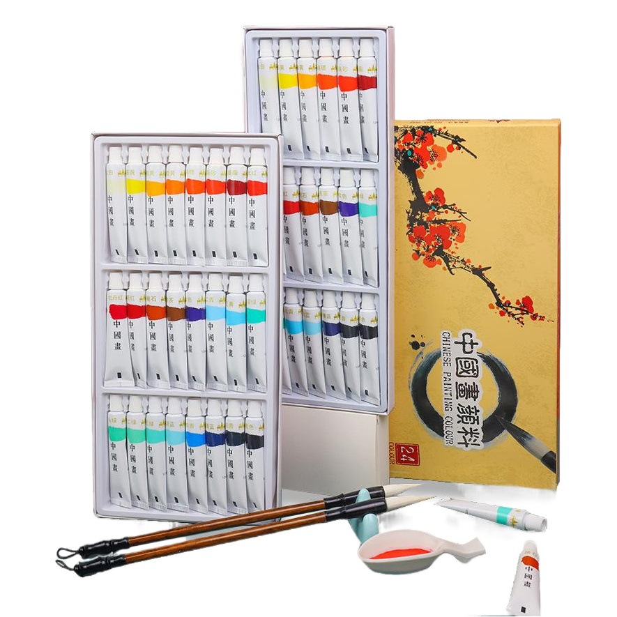 Memories 12ml Chinese painting pigment set 18 24 color ink landscape painting art pigment factory wholesale