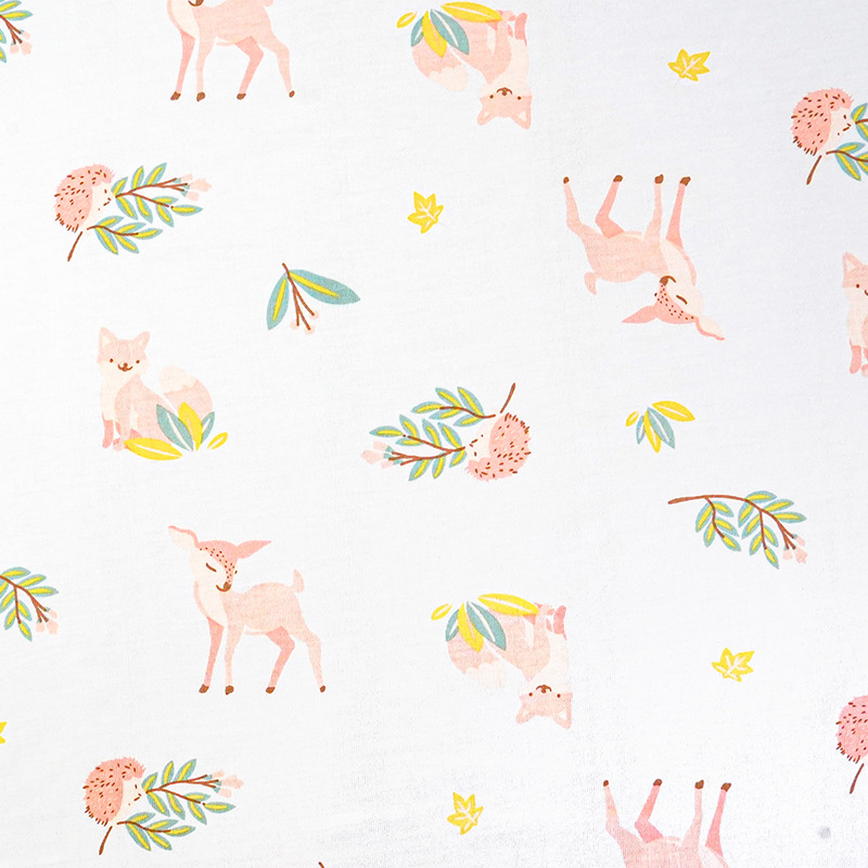 Picture of Bamboo Cotton Jacquard Printed Fabric Baby Summer Anti-Mosquito Jumpsuit Bamboo Fiber Fabric 70 Bamboo 30 Cotton Jersey