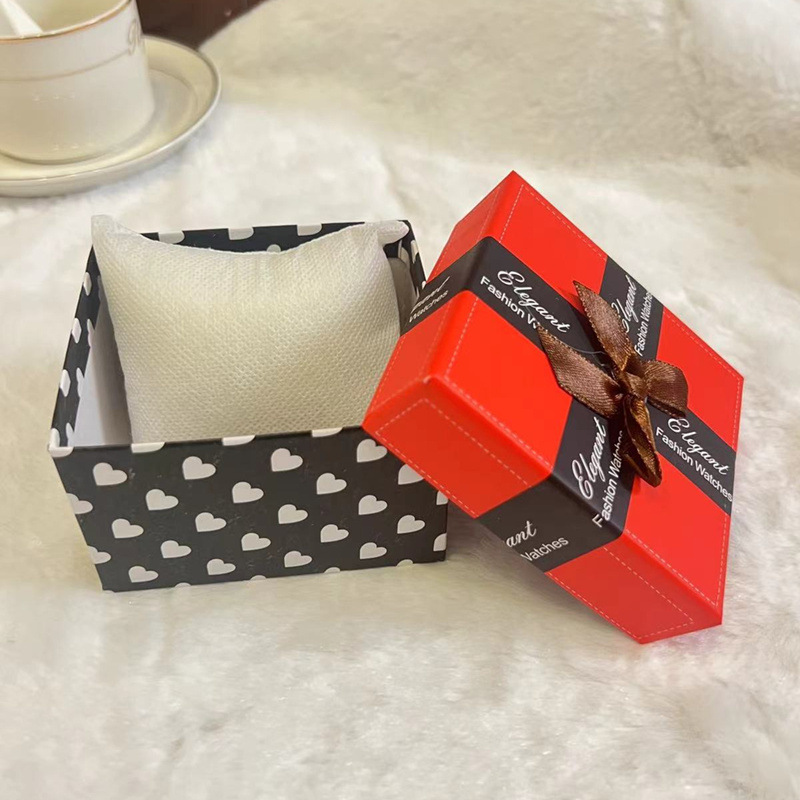 Watch Box Fashion Bow Cover Watch Paper Box Flower Love Watch Box High Color Value Fashion Watch Box