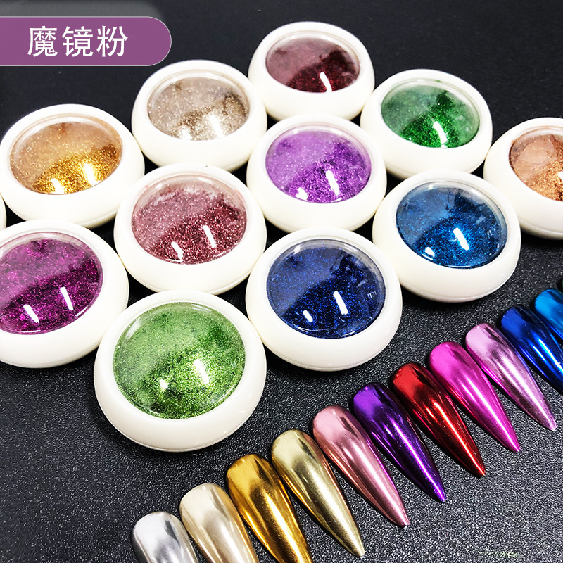 Triumphant diy glue drop mould magic mirror powder mirror flour electroplating metal powder mould titanium laser magic mirror powder