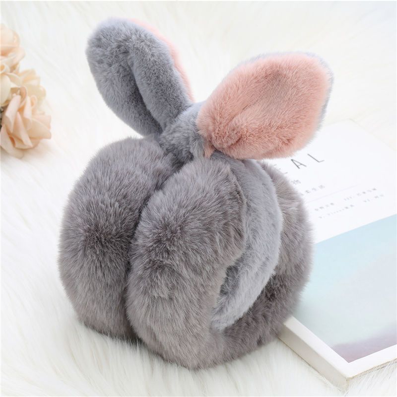 Picture of MEETSUNNY Sweet Girl Ear Warm Winter Cycling Commuter Ear Protection Plush Ear Bag Thickened Warm Earmuffs Women