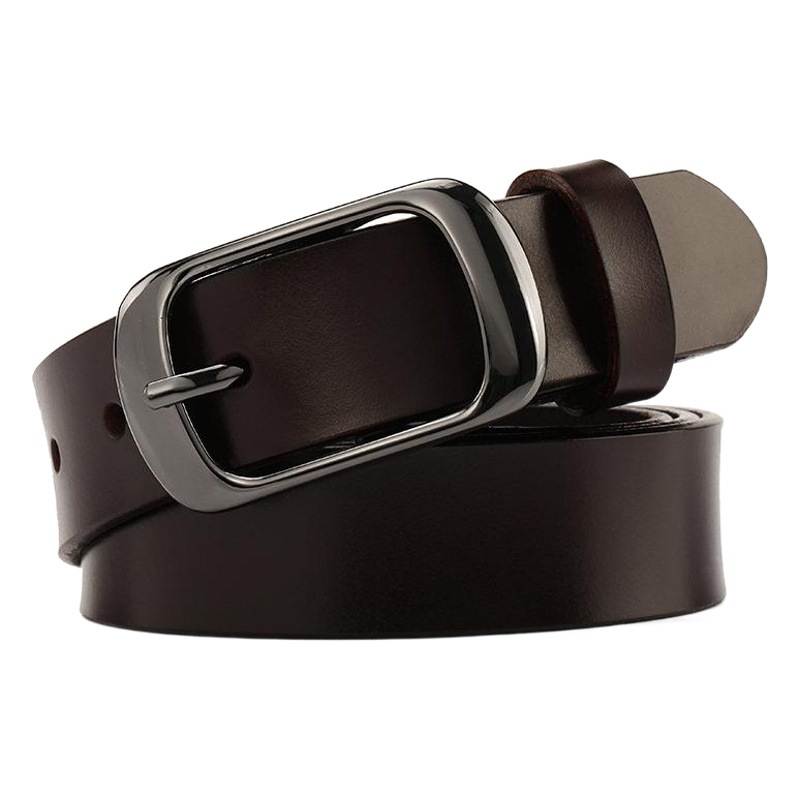 Belt women's leather fashion lengthened pure cowhide pants belt Women's simple leisure all-match large size factory wholesale
