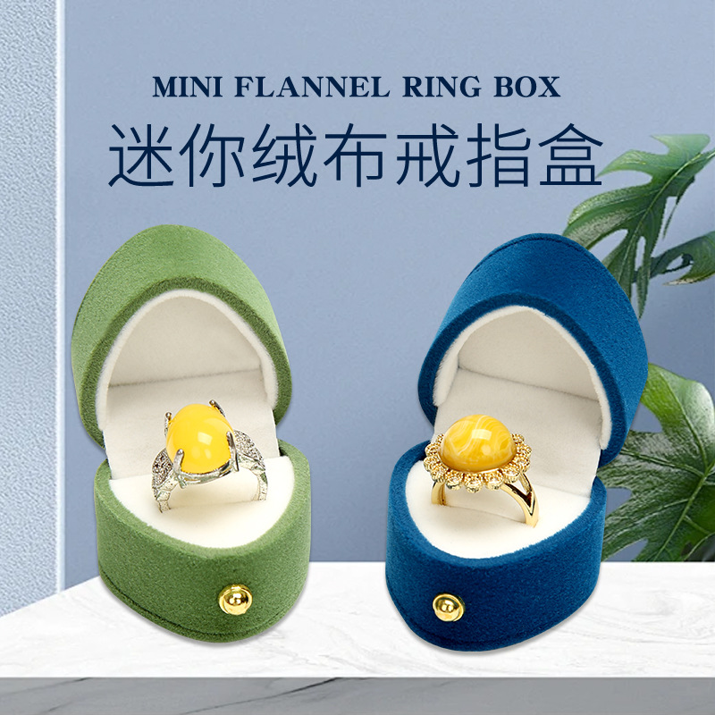 Mini Velvet Jewelry Box Jewelry Earrings Ring Box Jewelry Storage Box High-End Decorative Box Ready in Stock