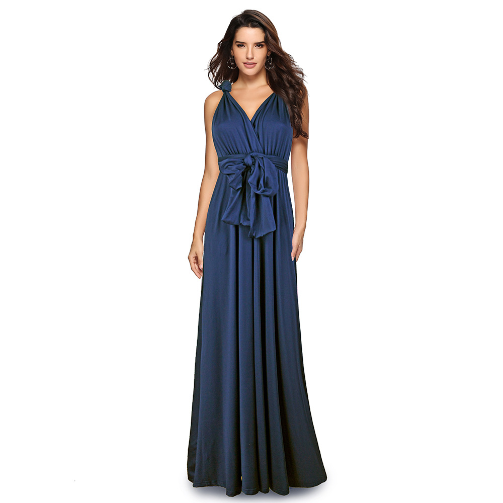 Picture of French Retro High-end Sense Small Multi-wear Strap Large Swing dress Backless Sexy Bridesmaid Dress for Women