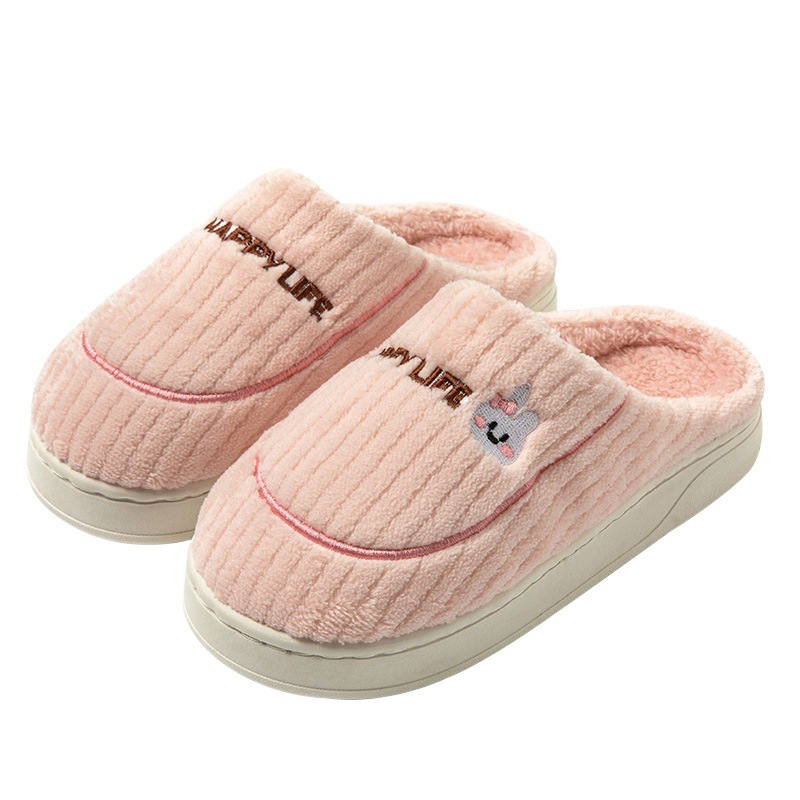 Cotton Slippers Women's Autumn and Winter New Home Couple Indoor and Outdoor fleece-lined Warm Thick Slippers Wholesale