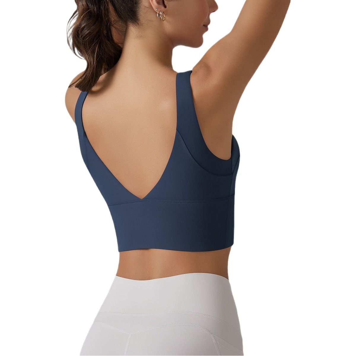 Cross-border European and American V-shaped beauty back Cloud feeling integrated Cup sports underwear tight high elastic running fitness yoga clothes bra
