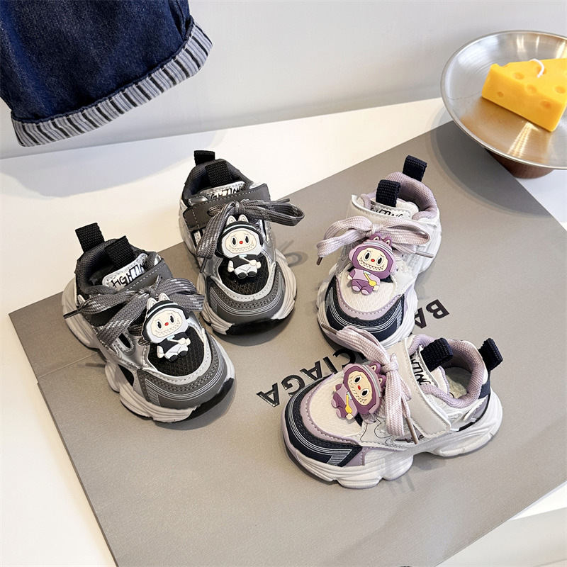 2025 New Sports Spring and Summer Single Mesh Toddler Shoes for Boys Tennis Shoes Cute Women's Treasure Mesh Shoes Girls Soft Sole Anti-Slip