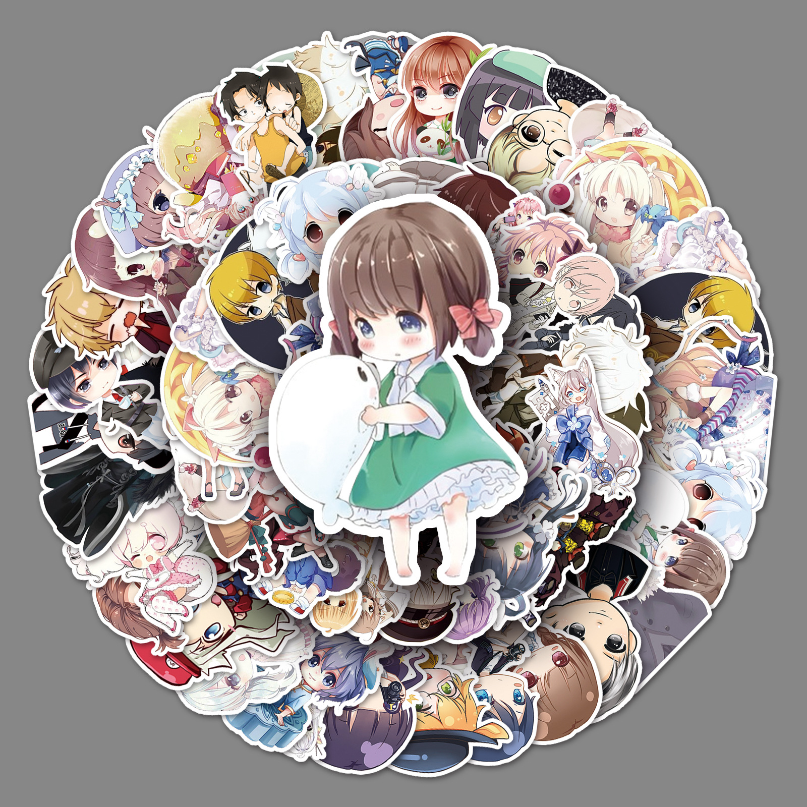 52 cute girl small fresh secondary luggage goo card creative suitcase car graffiti mobile phone stickers
