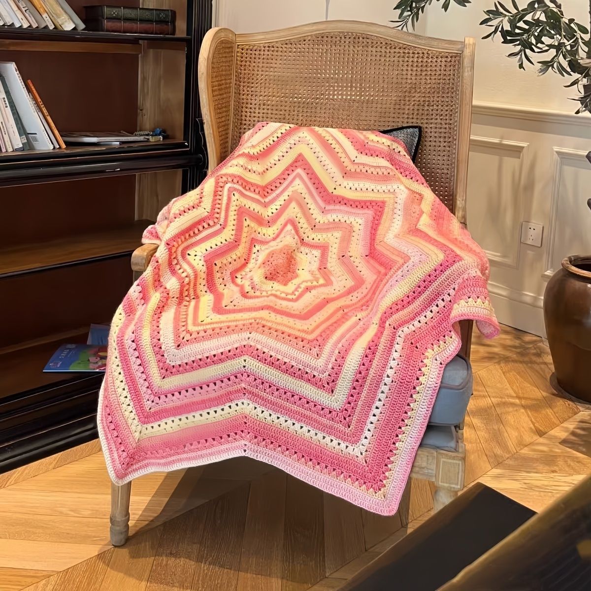 Seven Stars Gradient Material Blanket Stars DIY Blanket Yarn Crochet Crochet Hand Knitting Creative Gifts for Novices