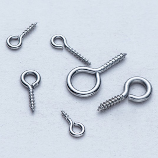 Picture of Stainless steel sheep's eye nail diy beaded jewelry accessories sheep's eye nail sheep's horn nail hole bead pendant button blind box material