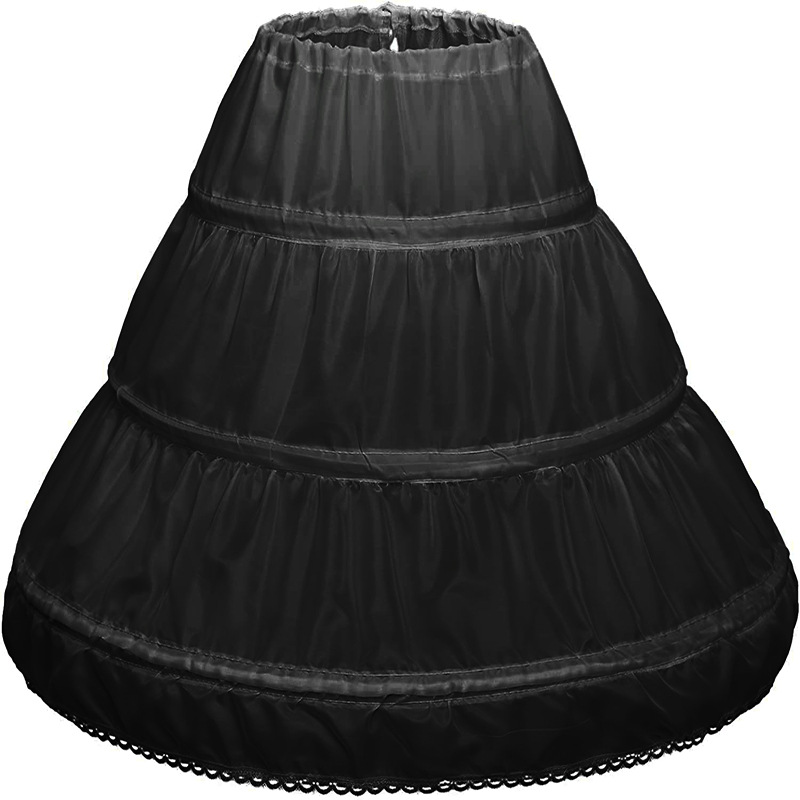 Picture of Children's Princess Skirt Skirt Skirt Girl's Little Dress Pruffled Skirt Wedding Dress Long Skirt Steel Ring Fishbone Cartilage Skirt Accessories