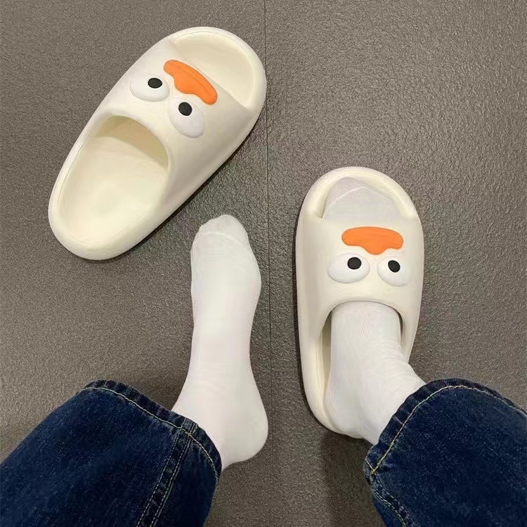 EVA home inside and outside wear anti-slip deodorant slippers cartoon cute deodorant thick bottom slippers for women