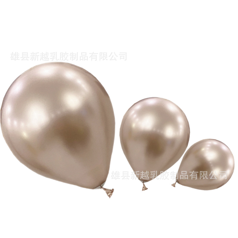 Picture of Amazon Cross-Border Champagne Gold Balloon 5 Inches 10 Inches 12inch 18inch Metal Balloon Champagne Gold Latex Balloon