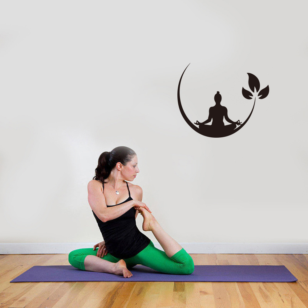 Picture of Yoga Lotus Generation Carved Removable Personalized Fashion Creative Wall Sticker Living Room Sofa Background Js353P