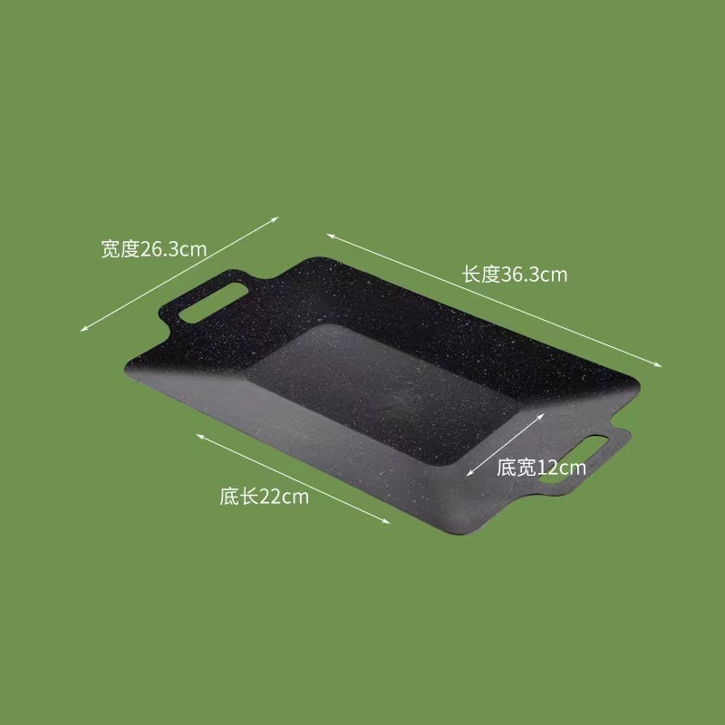 Picture of Korean Style Barbecue Plate Maifan Stone Non-Stick Baking Plate Outdoor Camping Teppanyaki Household Induction Cooker Card Stove Grill Plate