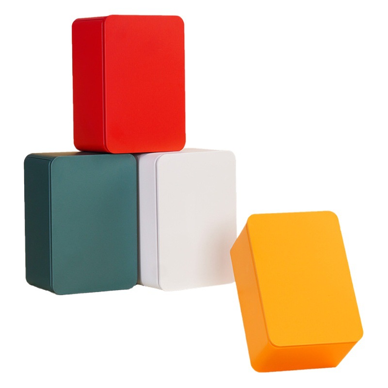 Wuyi Rock Tea tinplate tea rectangular cans iron box one or two metal tea cans tea packaging box wholesale
