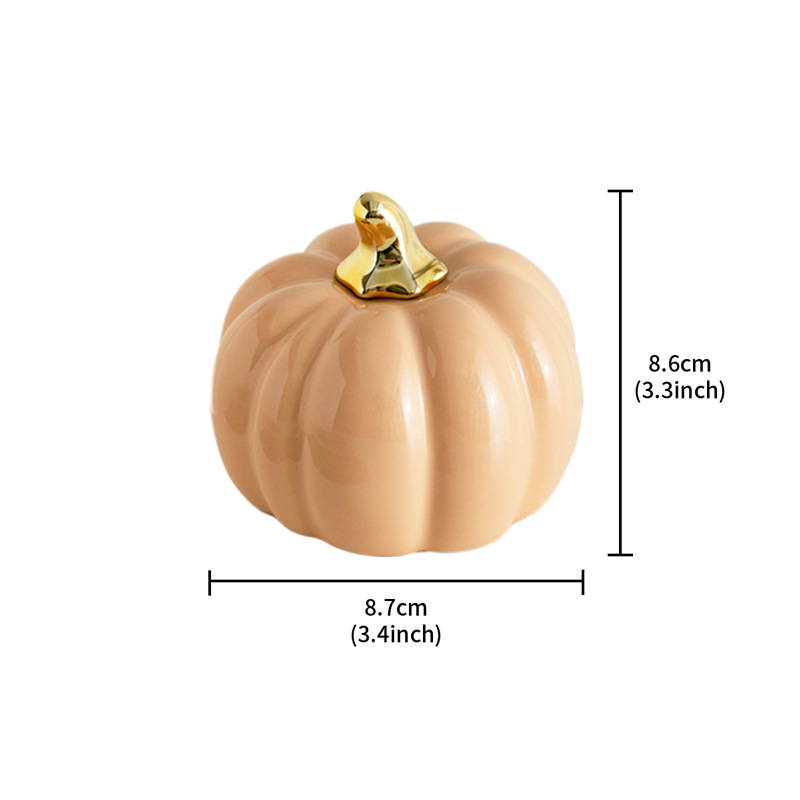 Picture of Nordic creative white ceramic pumpkin decoration desktop decoration home decoration Halloween gift