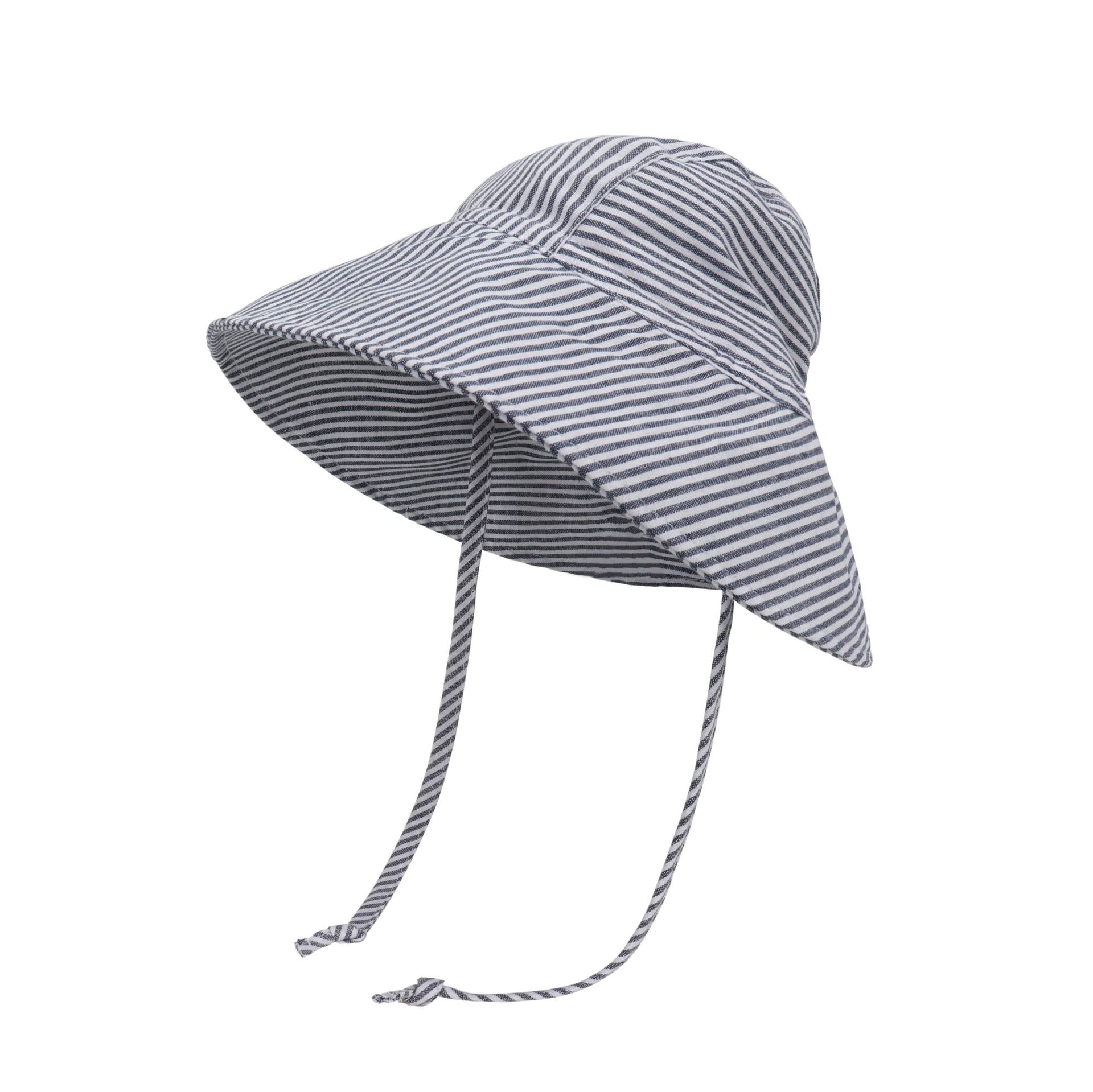 Picture of European and American Summer New Small Kidsren's Sun Hat Infant and Toddler Outdoor Large Brim Basin Hat Cotton and Linen Breathable Sun Protection Hat