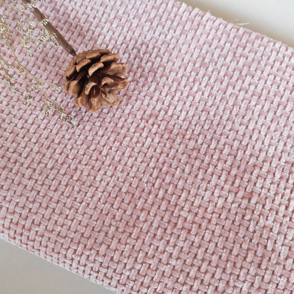 Picture of F508 in stock Straight Supply Oblique Fishing Net Pattern Chenille Sofa Cotton Linen Fabric Sofa Cover Pillow Cushion Linen Fabric