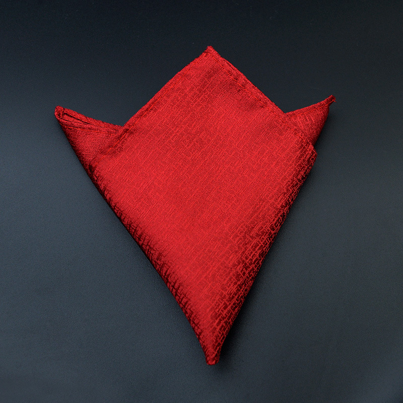 Picture of Men's shirt suit pocket towel polyester small square handkerchief spot wholesale red festive polyester silk
