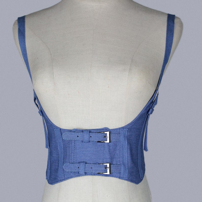 Picture of European and American Texture Strap Belt Women's Outer Shirt Decoration Performance Clothing Matching Vest with Elastcoat and Waist Seal for Foreign Trade