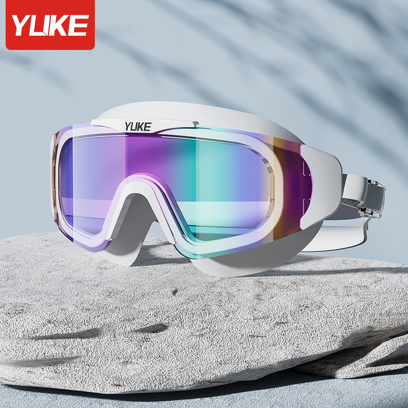 Picture of Swimming goggles waterproof anti-fog HD Professional large frame diving swimming glasses myopia men and women swimming cap suit swimming equipment
