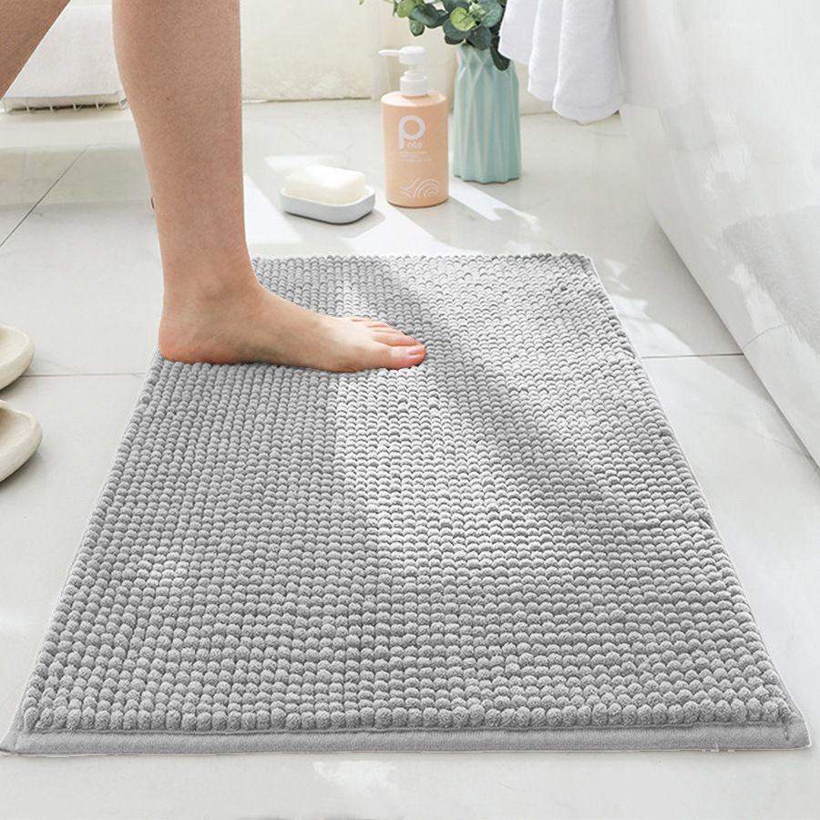 Picture of Special Short Plush Solid Color Chenille Floor Mat Cross-border Four Seasons Household Plain Soft Foot Pad Absorbent Non-slip Carpet