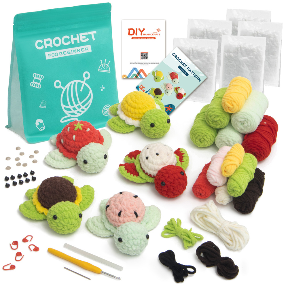 Amazon's New Crochet Material Package Handmade Crochet DIY Ice Line Fruit Turtle Doll Material Package