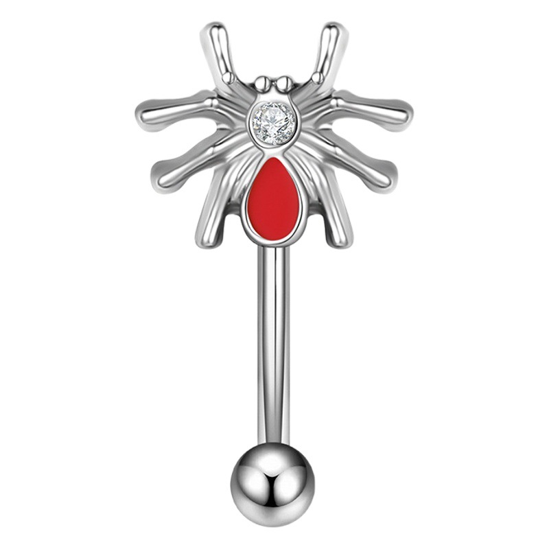 Amazon Stainless Steel Rod Micro-Paved Zirconia Multi-Style Eyebrow Nails Curved Earrings European and American Eyebrow Rings Eyebrow Accessories Wholesale