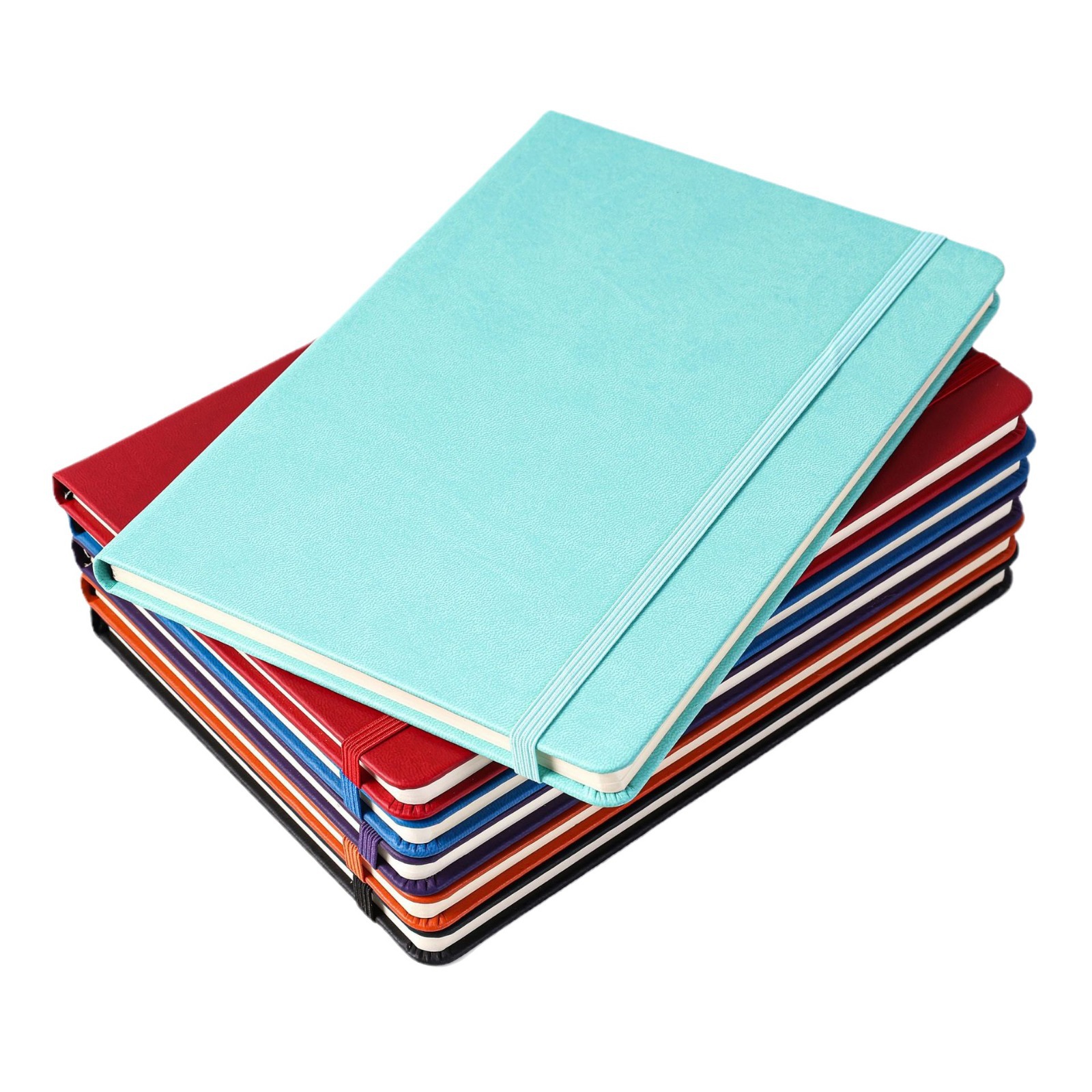 Picture of Cross-Border Wholesale Export A5 Imitation Leather Strap Elastic Band Pu Simple High-Value Notebook Printed Logo Notepad