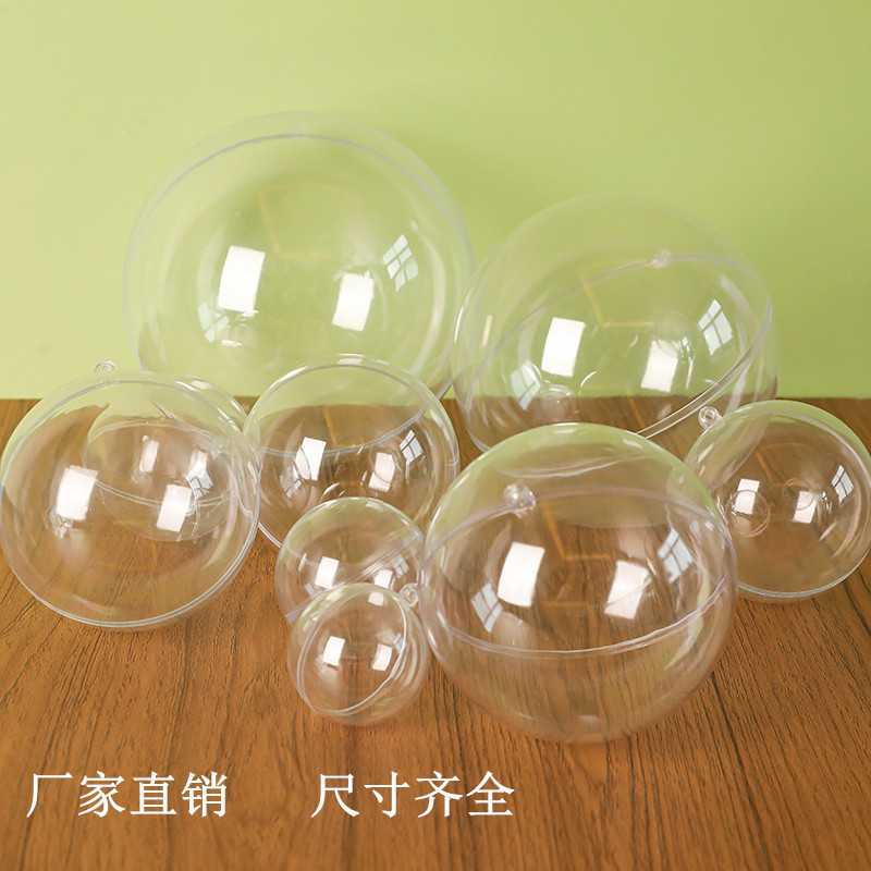 Picture of 3-20Cmps Hollow Plastic Transparent Ball Shopping Mall Festive Creative Christmas Ball Wedding Decoration Ball