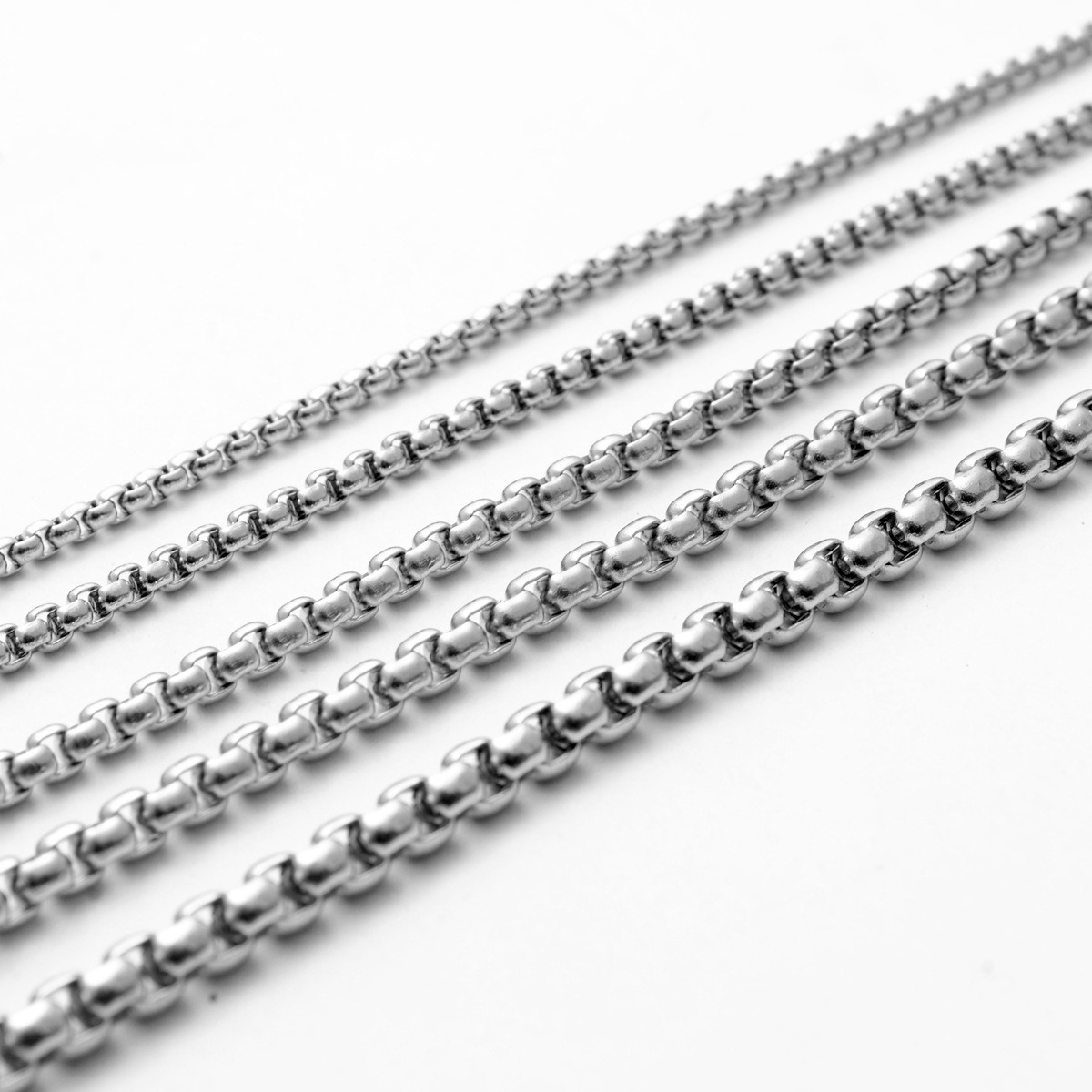 Picture of Stainless Steel Square Pearl Necklace Titanium Steel Jewelry with Chain Women's Versatile Chain Wholesale DIY Accessories European and American Men