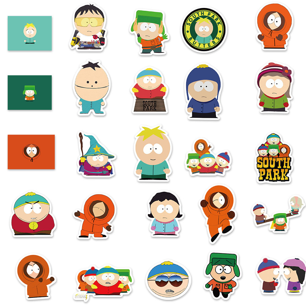 Picture of 50 sheets South Park stickers car luggage notebook refrigerator graffiti decorative anime stickers wholesale