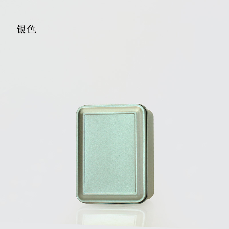 Picture of Iron Box Rectangular Cookie Biscuit Silver Tinplate Food Packaging Empty Box Iron Can Frosted Metal Gift Box